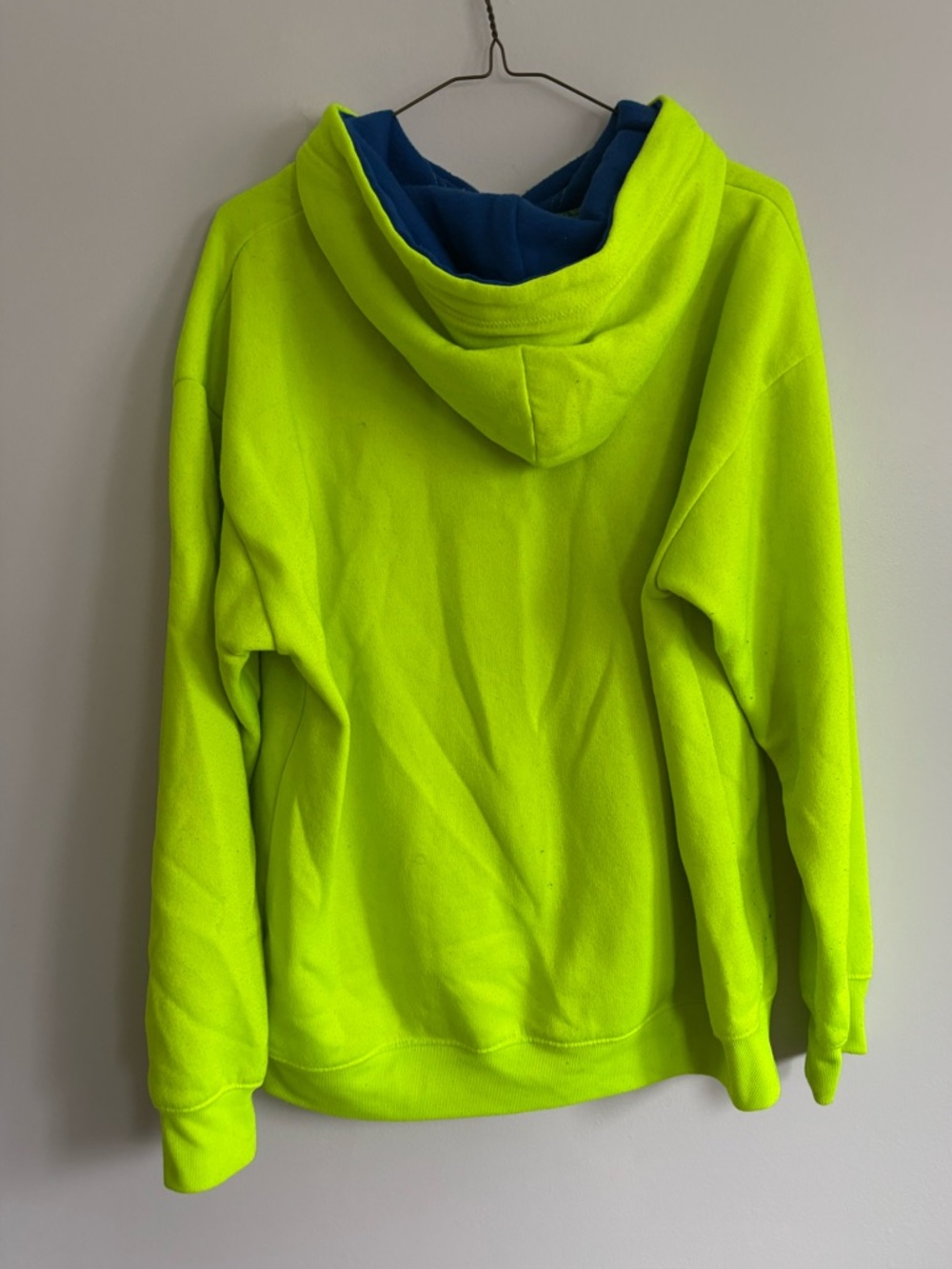 Las Vegas Neon Green Yellow Front Pocket Long Sleeve 1905 Strip Hoodie Size XL - Picture 2 of 4